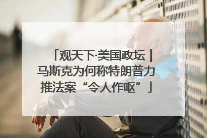 观天下·美国政坛｜马斯克为何称特朗普力推法案“令人作呕”