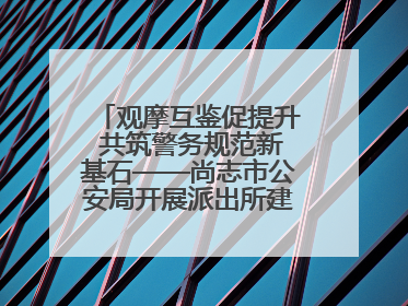 观摩互鉴促提升 共筑警务规范新基石——尚志市公安局开展派出所建设拉动观摩活动