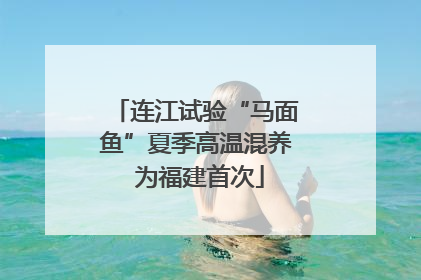 连江试验“马面鱼”夏季高温混养 为福建首次