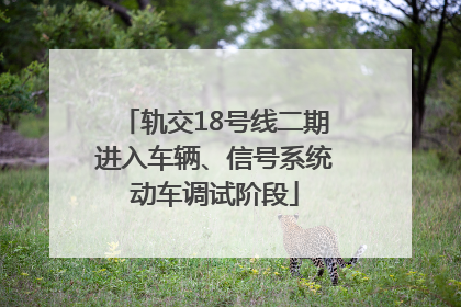 轨交18号线二期进入车辆、信号系统动车调试阶段