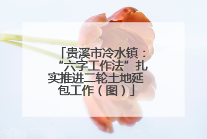 贵溪市冷水镇：“六字工作法”扎实推进二轮土地延包工作（图）