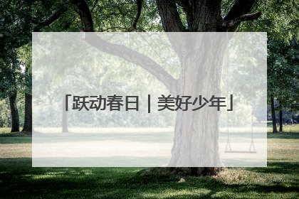 跃动春日｜美好少年