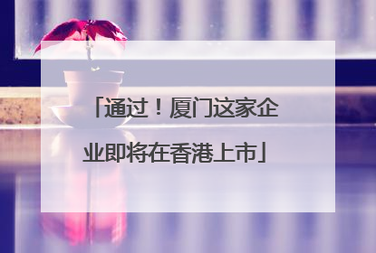 通过!厦门这家企业即将在香港上市