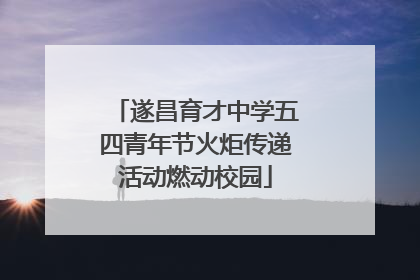 遂昌育才中学五四青年节火炬传递活动燃动校园