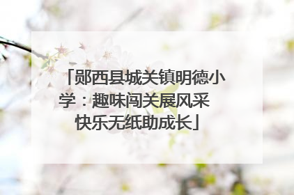 郧西县城关镇明德小学：趣味闯关展风采 快乐无纸助成长