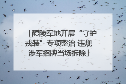 醴陵军地开展“守护戎装”专项整治 违规涉军招牌当场拆除