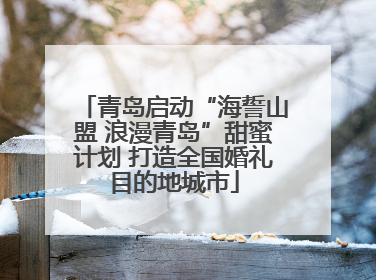 青岛启动“海誓山盟 浪漫青岛”甜蜜计划 打造全国婚礼目的地城市