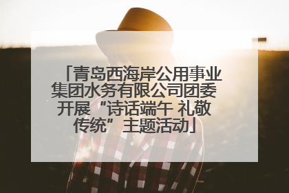 青岛西海岸公用事业集团水务有限公司团委开展“诗话端午 礼敬传统”主题活动