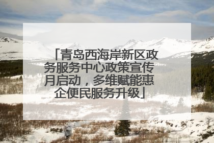 青岛西海岸新区政务服务中心政策宣传月启动，多维赋能惠企便民服务升级