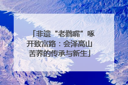 非遗“老鹳嘴”啄开致富路：会泽高山苦荞的传承与新生