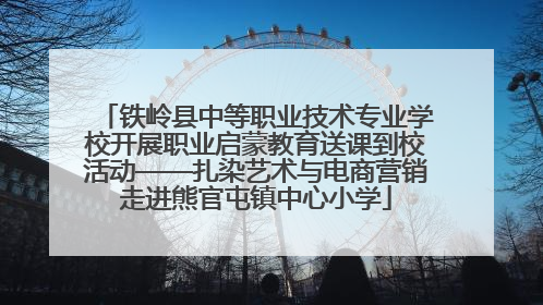铁岭县中等职业技术专业学校开展职业启蒙教育送课到校活动——扎染艺术与电商营销走进熊官屯镇中心小学