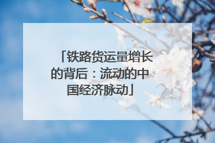 铁路货运量增长的背后：流动的中国经济脉动