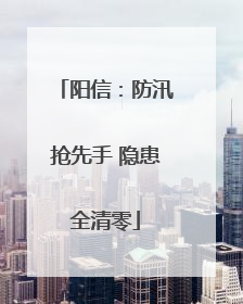 阳信：防汛抢先手 隐患全清零
