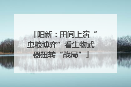 阳新：田间上演“虫粮博弈”看生物武器扭转“战局”