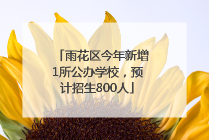 雨花区今年新增1所公办学校，预计招生800人