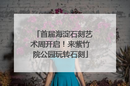 首届海淀石刻艺术周开启！来紫竹院公园玩转石刻