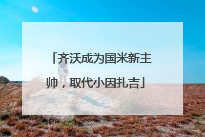 齐沃成为国米新主帅，取代小因扎吉