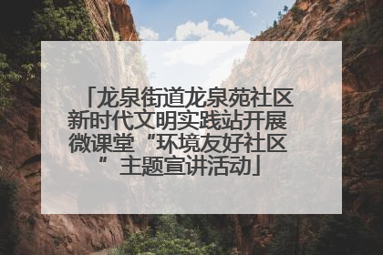 龙泉街道龙泉苑社区新时代文明实践站开展微课堂“环境友好社区”主题宣讲活动