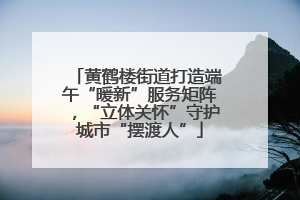 黄鹤楼街道打造端午“暖新”服务矩阵，“立体关怀”守护城市“摆渡人”