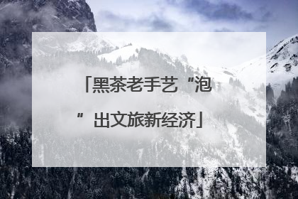 黑茶老手艺“泡”出文旅新经济