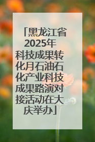 黑龙江省2025年科技成果转化月石油石化产业科技成果路演对接活动在大庆举办