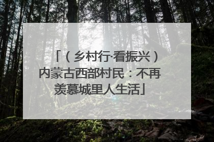 （乡村行·看振兴）内蒙古西部村民：不再羡慕城里人生活