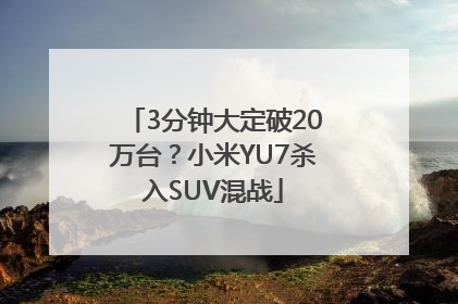 3分钟大定破20万台？小米YU7杀入SUV混战