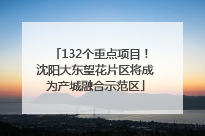 132个重点项目！沈阳大东望花片区将成为产城融合示范区