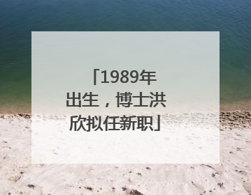 1989年出生，博士洪欣拟任新职