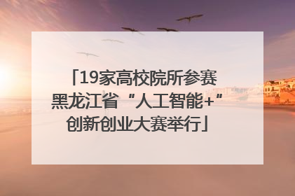 19家高校院所参赛 黑龙江省“人工智能+”创新创业大赛举行