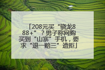 208元买“骁龙888+”？男子称网购买到“山寨”手机，要求“退一赔三”遭拒