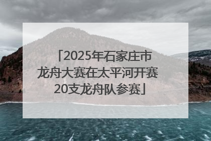 2025年石家庄市龙舟大赛在太平河开赛 20支龙舟队参赛