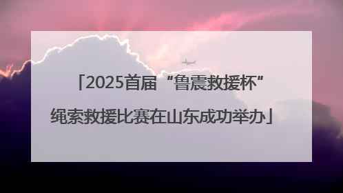 2025首届“鲁震救援杯”绳索救援比赛在山东成功举办