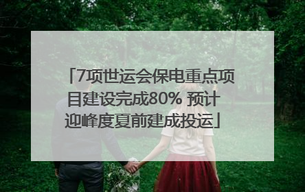 7项世运会保电重点项目建设完成80% 预计迎峰度夏前建成投运
